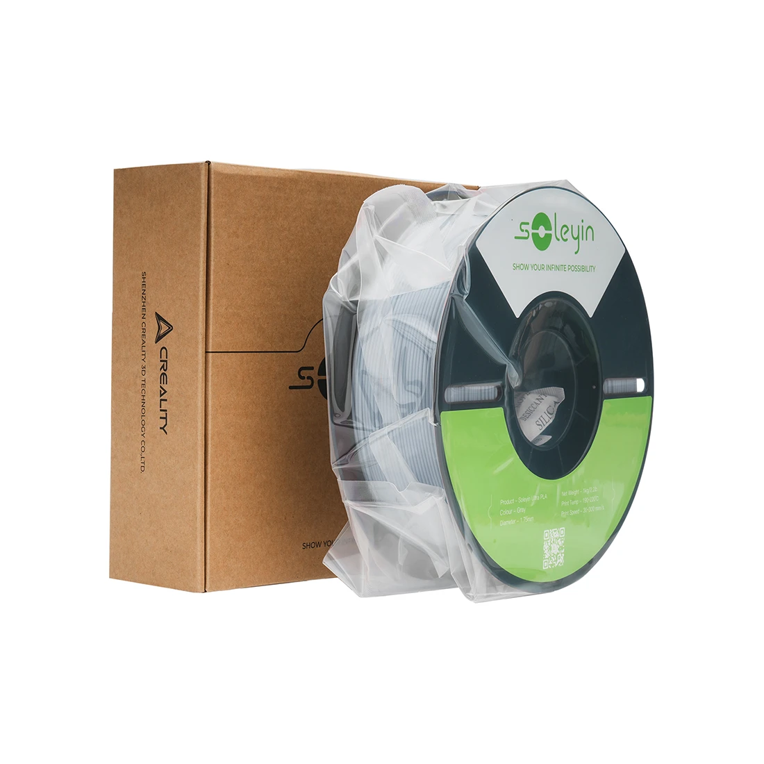 Филамент для 3D-печати Creality Soleyin Ultra PLA 3301010606 (серый) — 3