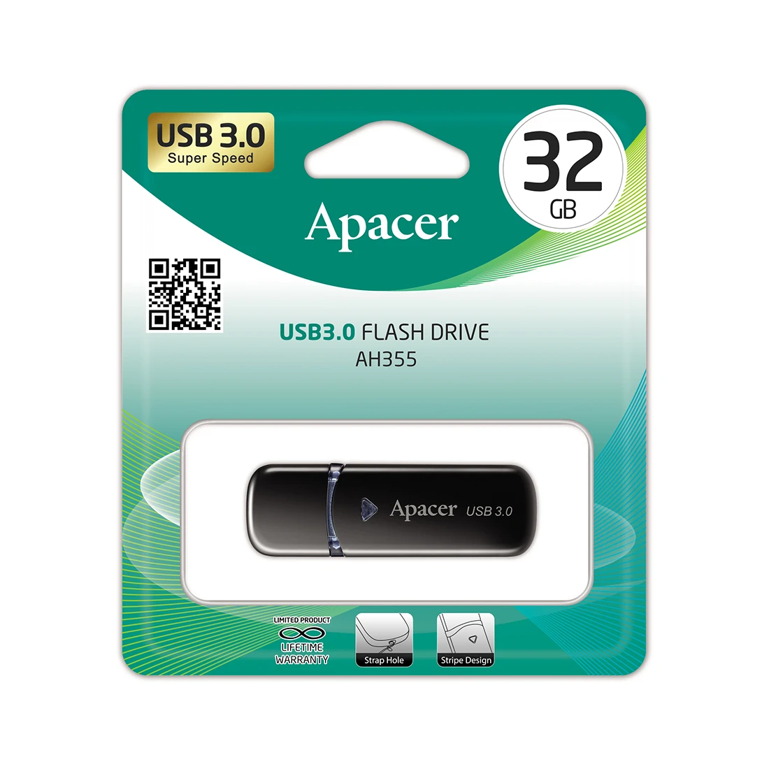USB-накопитель Apacer AH355 32GB Чёрный — 2