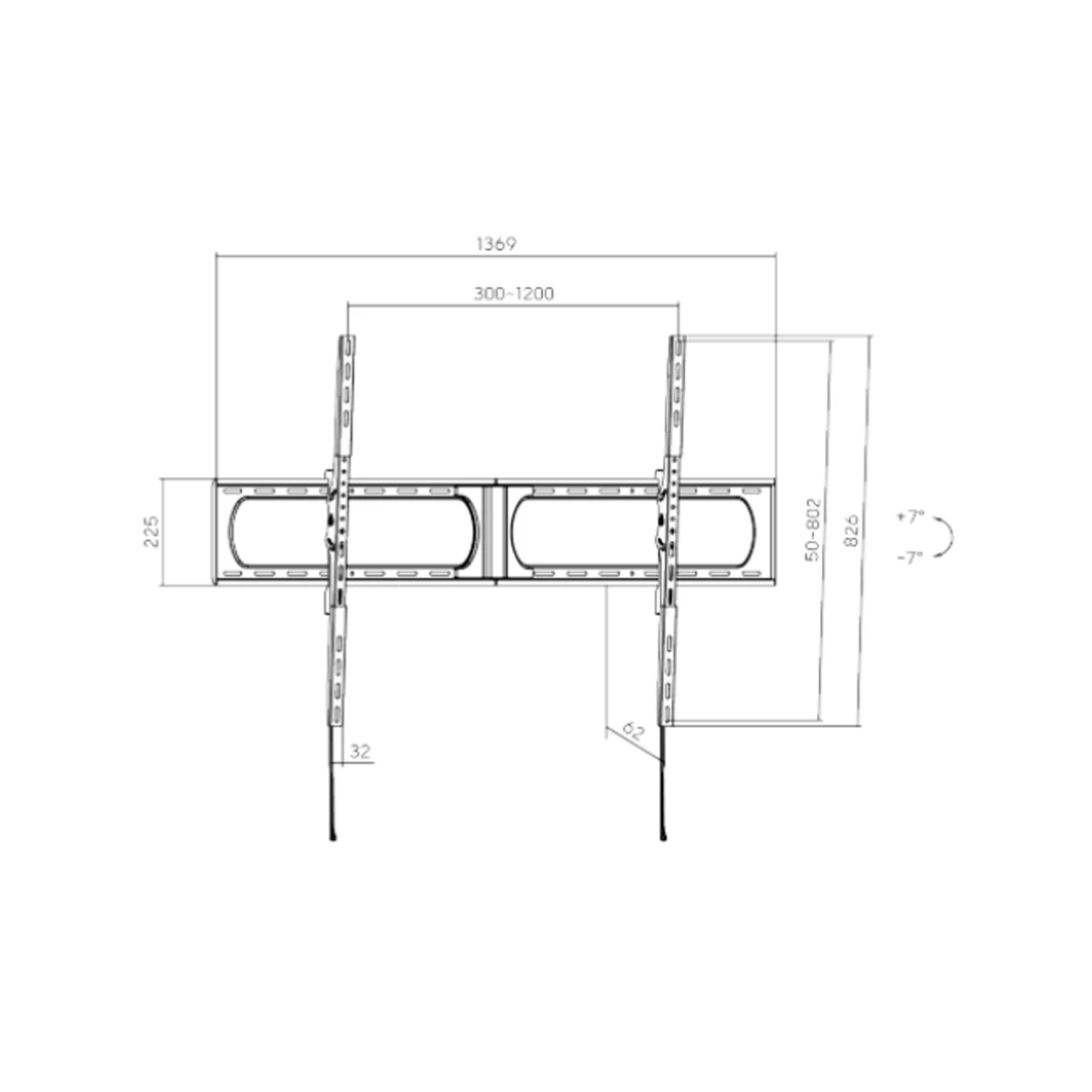 Кронштейн XG WA-37140T для ТВ и мониторов 37"-140" — 2
