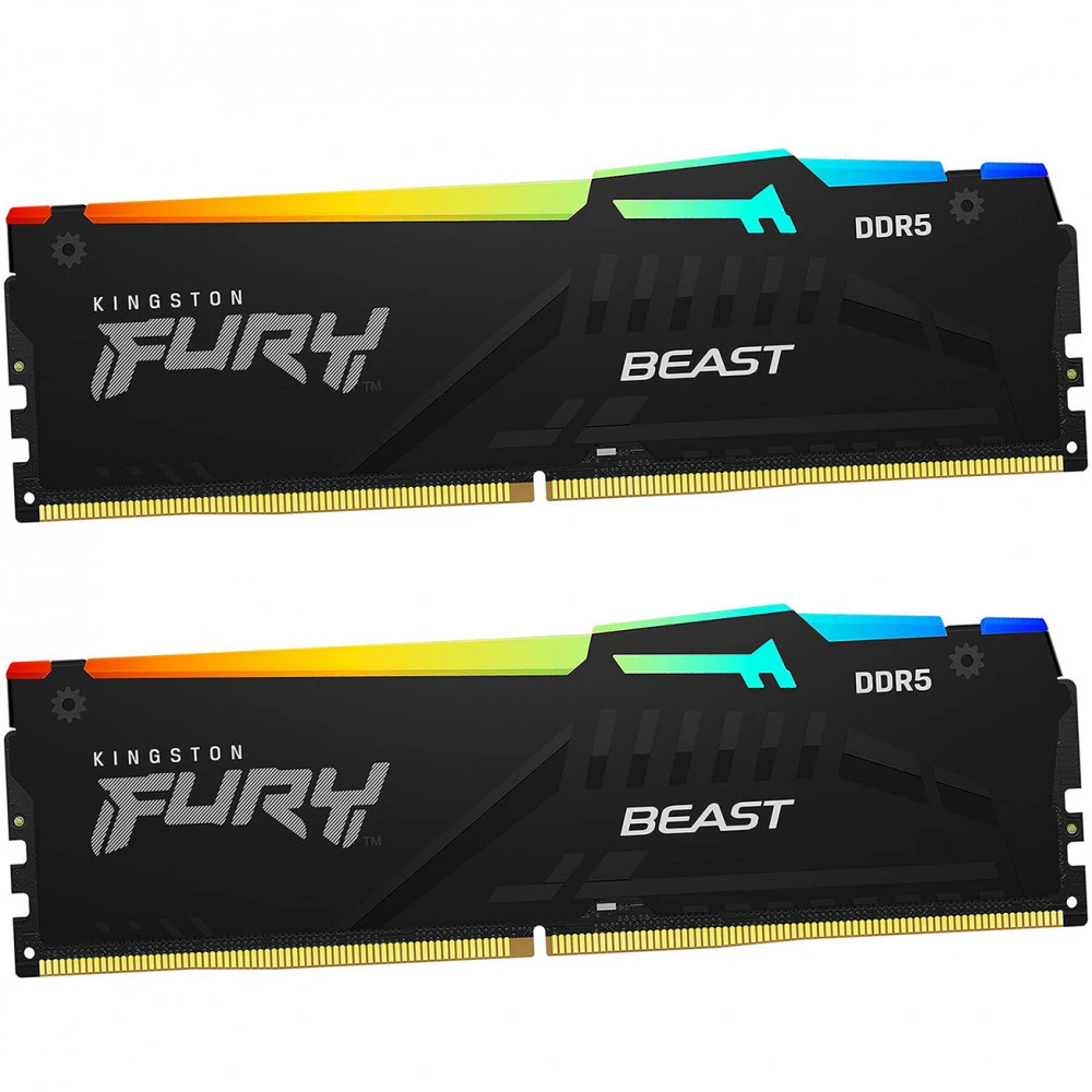 Модуль памяти Kingston Fury Beast RGB EXPO KF560C36BBEAK2-16, DDR5 DIMM 16Gb KIT (2x8) 6000MHz CL36 — 2