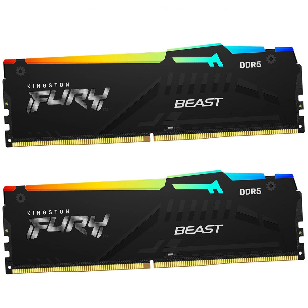 Модуль памяти Kingston Fury Beast RGB EXPO KF564C32BBEAK2-64 DDR5 DIMM 64Gb KIT (2x32) 6400MHz CL32