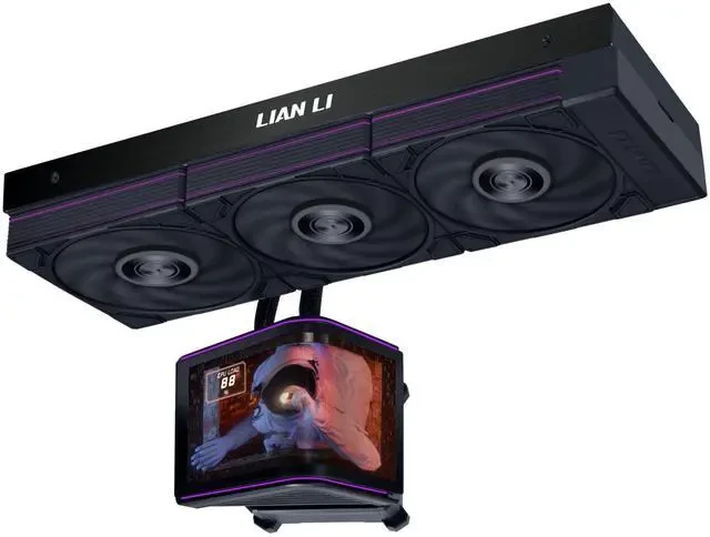 Водяное охлаждение для CPU Lian Li Hydroshift II OLED Curved 360P28 3x120 Black G89.GHS2OLDC36PB.00