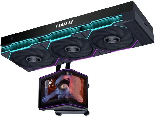 Водяное охлаждение для CPU Lian Li Hydroshift II OLED Curved 360TL 3x120 Black G89.GHS2OLDC36TB.00