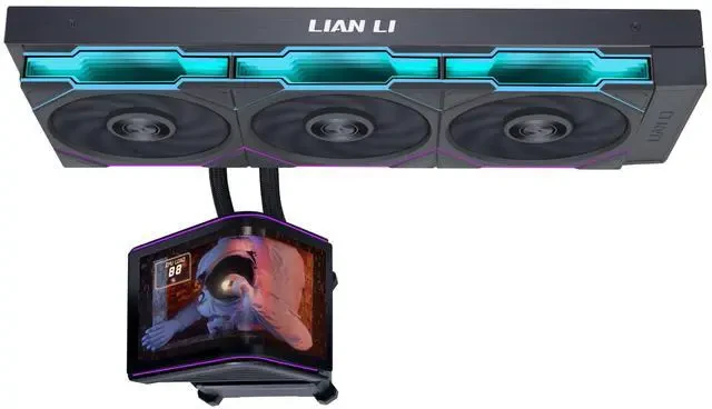 Водяное охлаждение для CPU Lian Li Hydroshift II OLED Curved 360TL 3x120 Black G89.GHS2OLDC36TB.00 — 2