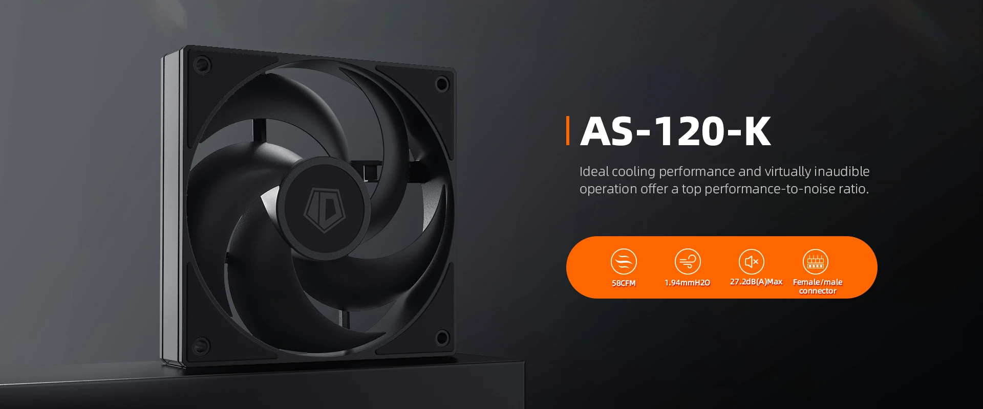 Вентилятор для корпуса ID-COOLING AS-120-K