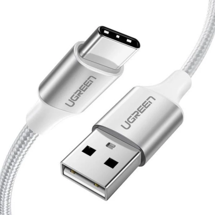 Кабель USB Type-C Ugreen US288, 1m., White, BOX — 2
