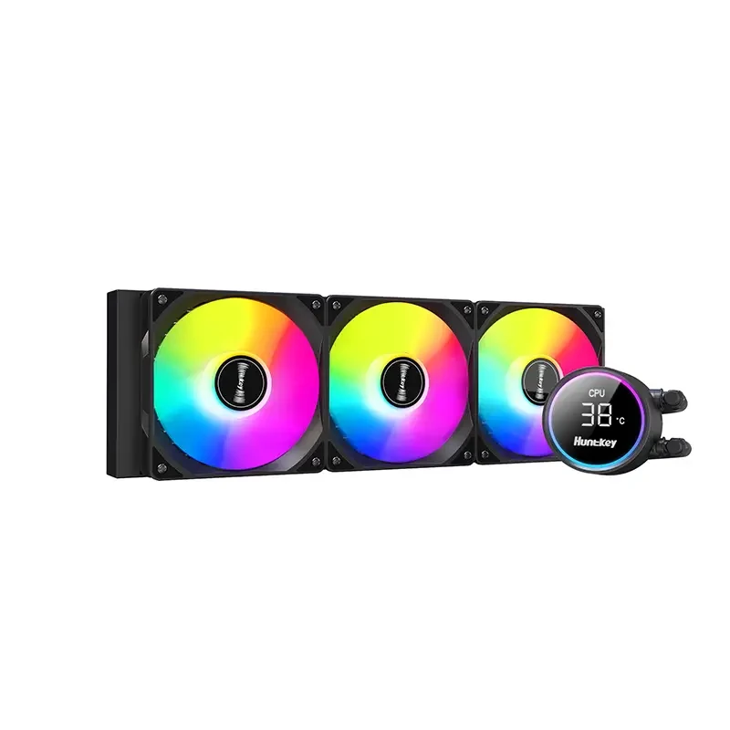 Водяное охлаждение Huntkey GX360R Blacktip Shark, ARGB, LGA115X/1200/1700/185X/AM4/AM5, TDP 300W