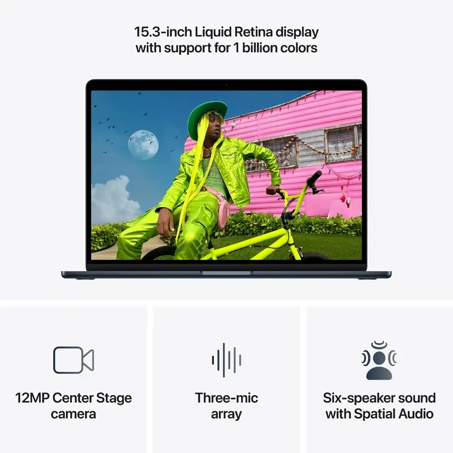 Ноутбук 15-inch MacBook Air: Apple M5 chip with 10-core CPU and 10-core GPU, 24 ГБ, 1024 ГБ, 15.3" — 5