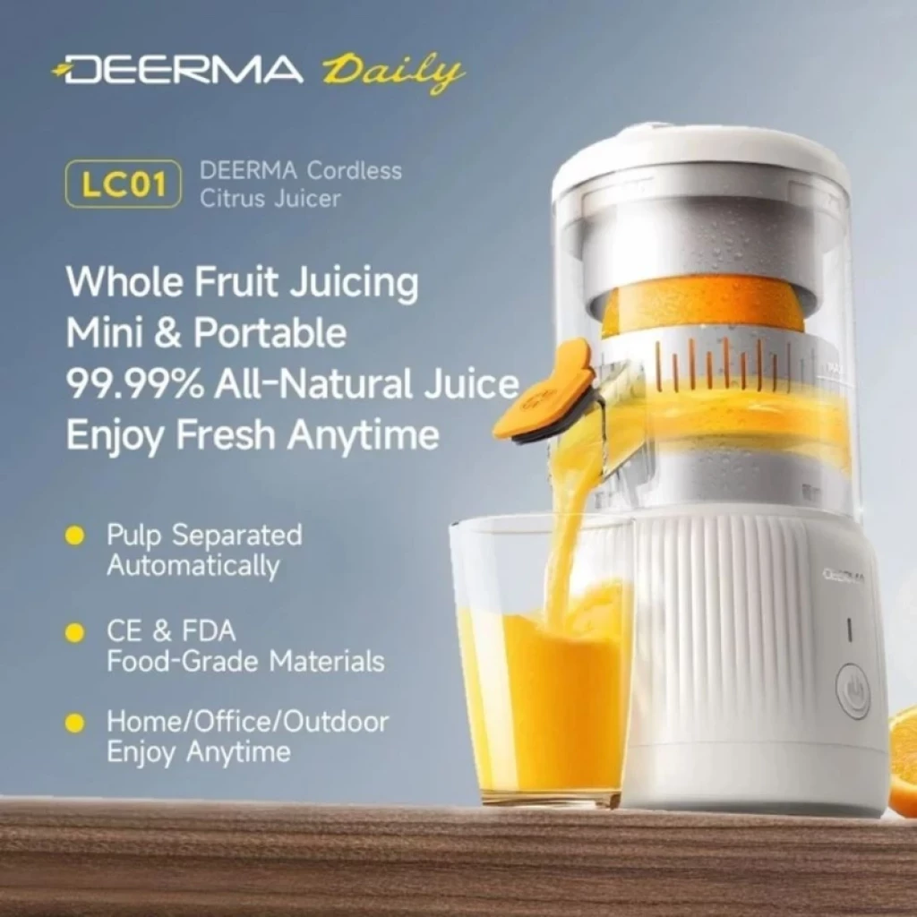 Беспроводная соковыжималка для цитрусов Deerma LC01 — 2