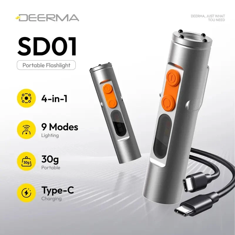 Многофункциональный портативный фонарь Deerma SD01
