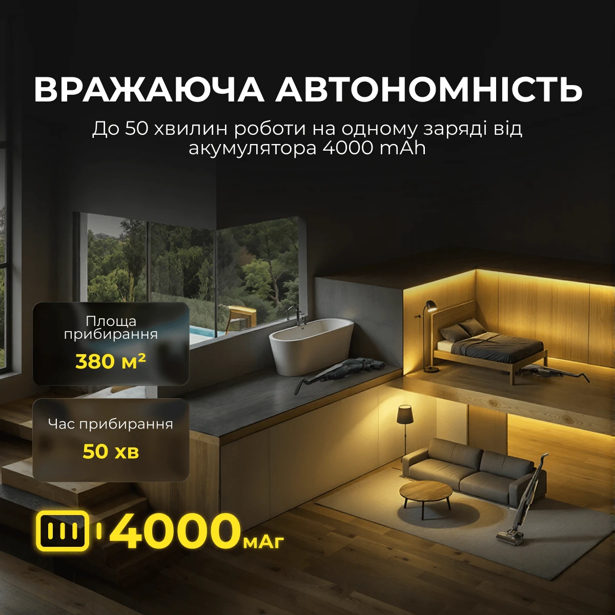 Беспроводной моющий пылесос Deerma VX100 Ultra S — 5