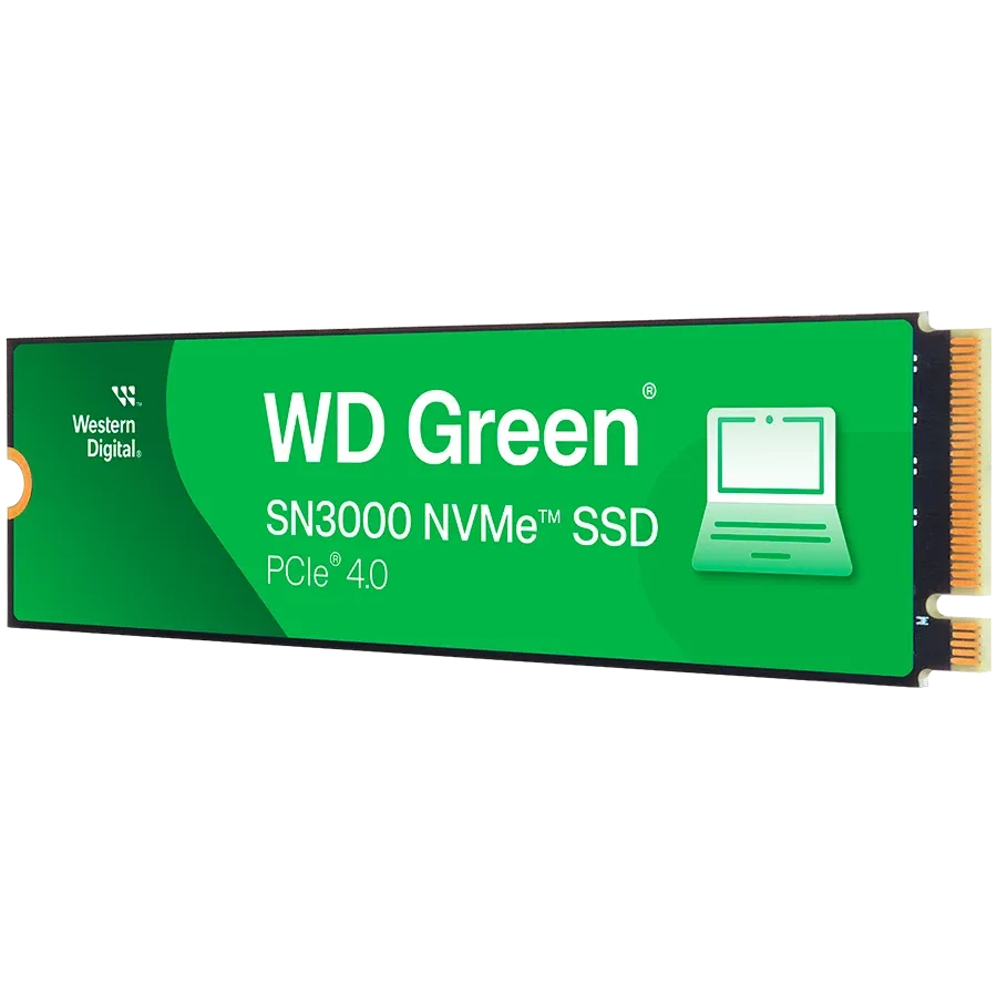 SSD накопитель SSD POWERED BY SANDISK  Green SN3000 1TB M.2 2280 S3-M PCIe Gen4 x4 NVMe, Read/Write: 5000/4200 MBps, TBW: 150