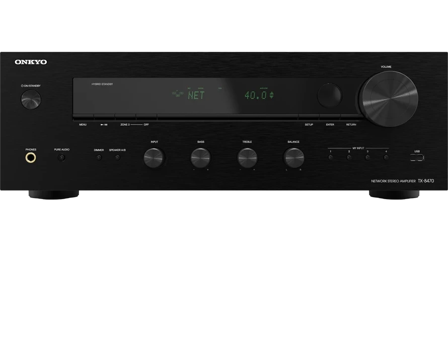Onkyo TX-8470 Hi-Fi Network Stereo Receiver, Black