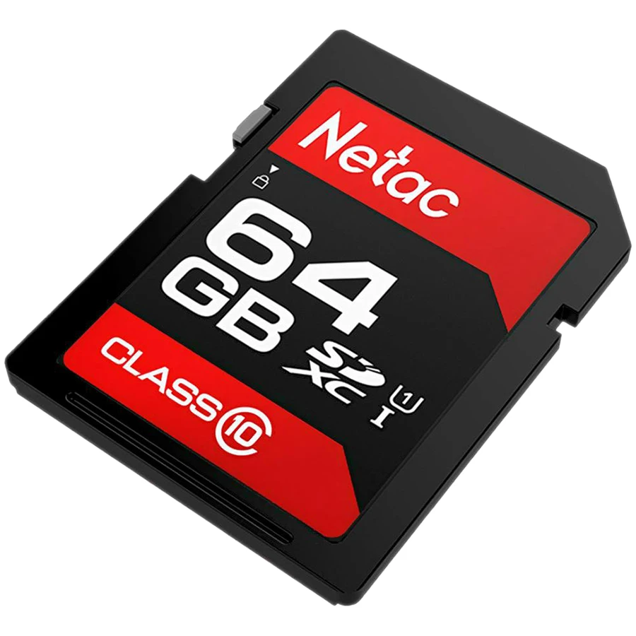 Карта памяти Netac P600 SDXC 64GB U1/C10 up to 80MB/s, retail pack