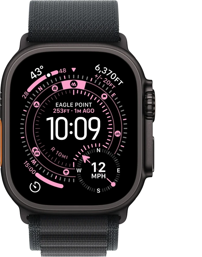 Apple Watch Ultra 3, 49mm, GPS + Cellular, чёрный титан, Alpine Loop S — 2