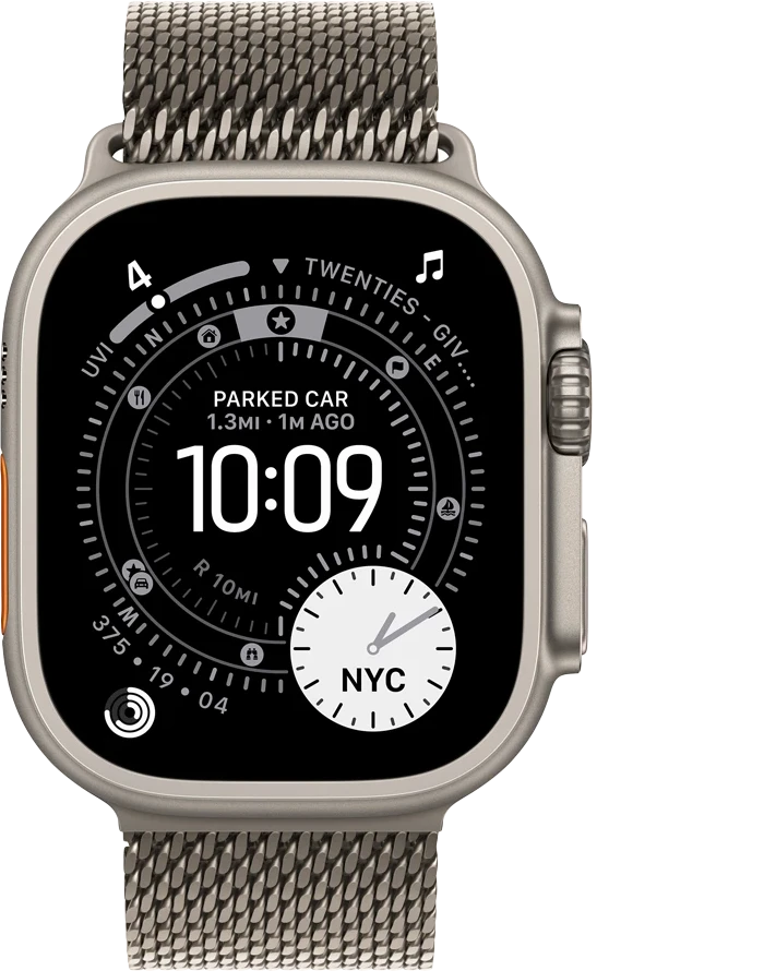 Apple Watch Ultra 3, 49mm, GPS + Cellular, натуральный титан, Milanese Loop L — 2