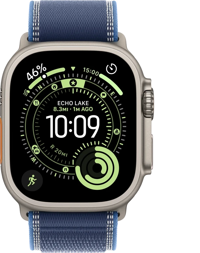 Apple Watch Ultra 3, 49mm, GPS + Cellular, натуральный титан, Trail Loop S/M — 2