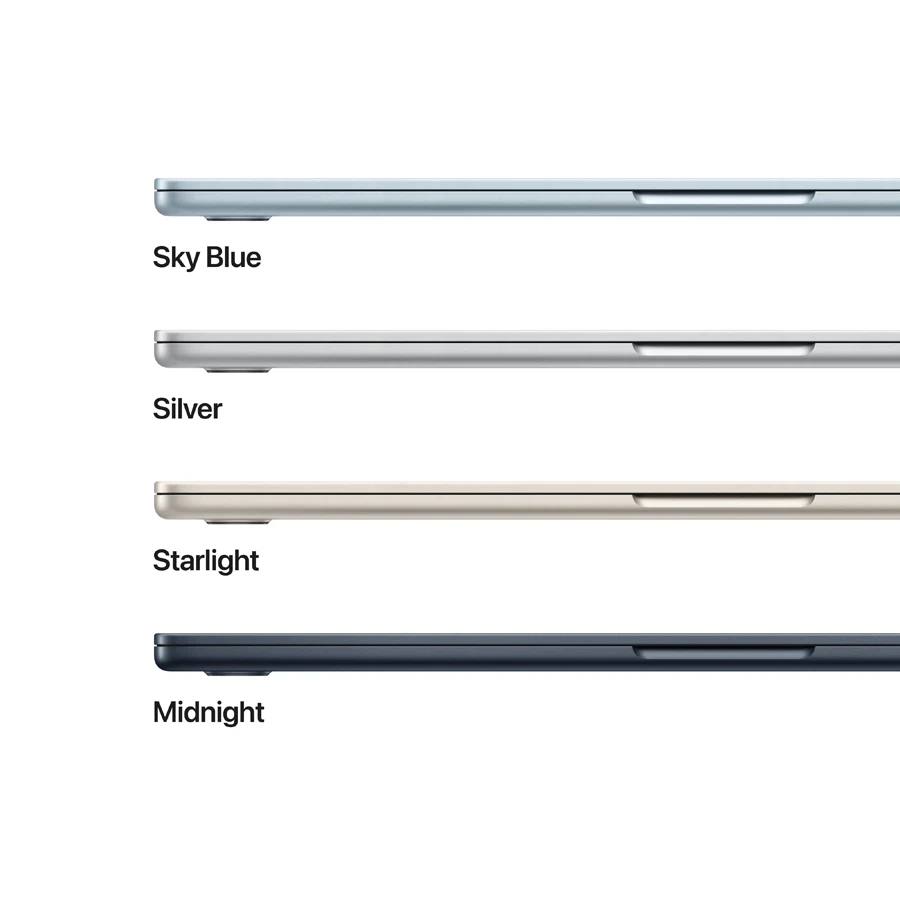 Ноутбук 15-inch MacBook Air: chip with 10-core CPU and 10-core GPU, Apple M5, 24 ГБ, 1024 ГБ, 15.3"