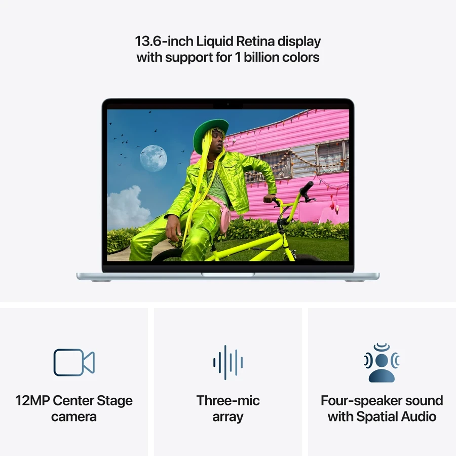 Ноутбук 13-inch MacBook Air: chip with 10-core CPU and 10-core GPU, Apple M5, 24 ГБ, 1024 ГБ, 13.6" — 2