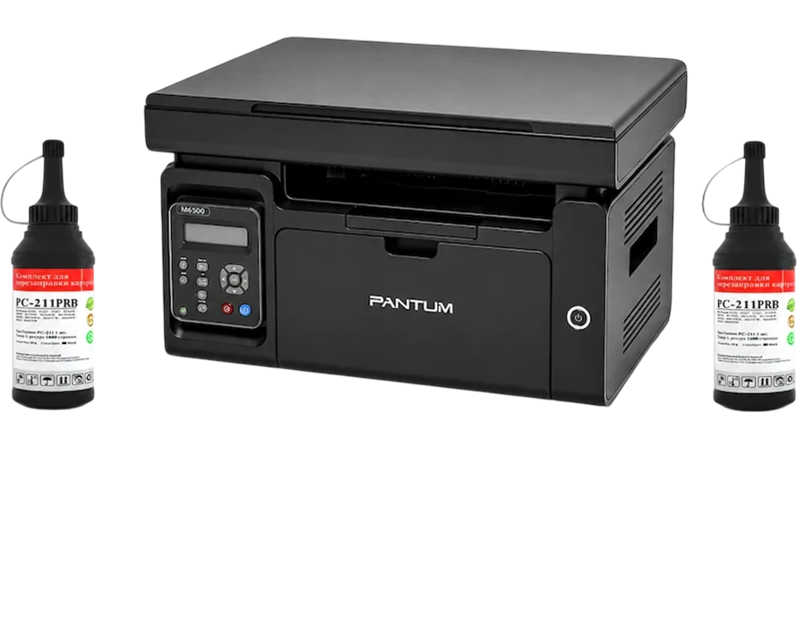 МФУ Pantum M6500 22ppm 3-in-1(print, scan, copy) multifunction  laser printer + Two Refill kit (4800 page)