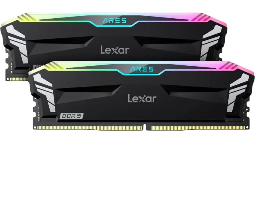 Оперативная память Lexar Ares 32GB DDR5 6800MHz (2x16GB KIT) CL34 DIMM, 1.4V, heatsink, RGB, Black