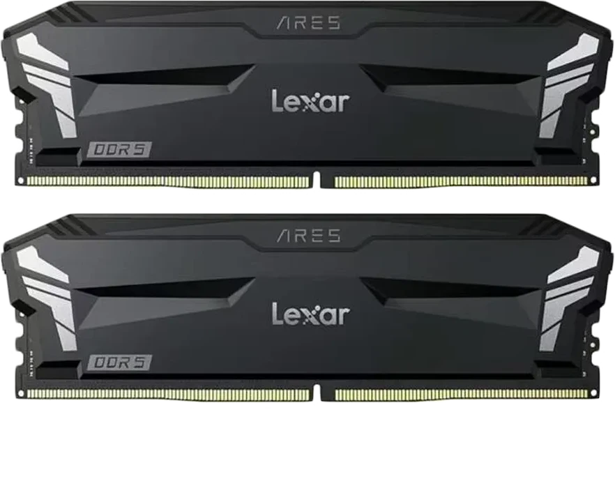 Оперативная память Lexar Ares 32GB DDR5 6000MHz (2x16GB KIT) CL30 DIMM, 1.35V, heatsink, Non-RGB, Black