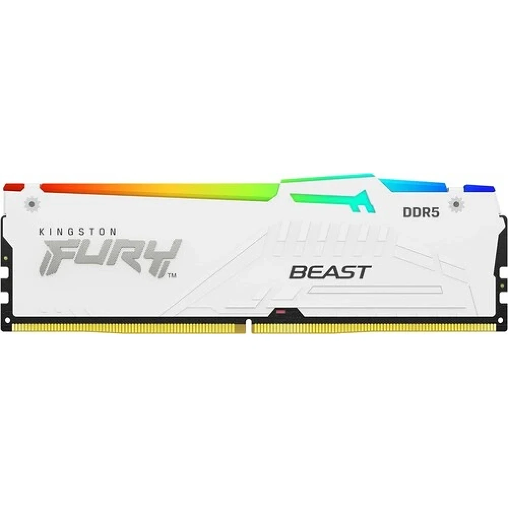 Оперативная память Kingston 16GB 6000MT/s DDR5 CL36 DIMM FURY Beast White RGB EXPO, EAN: 740617345896