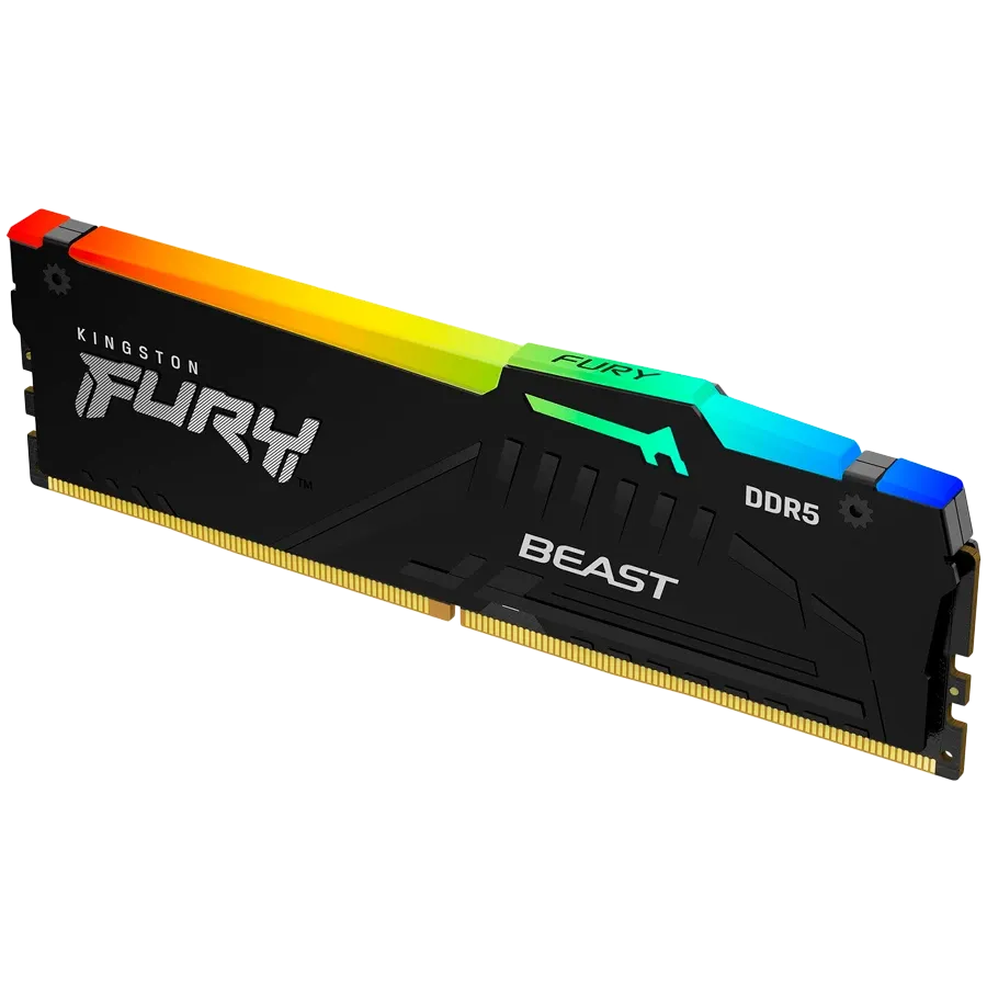 Оперативная память Kingston 64GB 5600MT/s DDR5 CL40 DIMM FURY Beast RGB