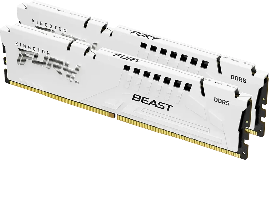 Оперативная память Kingston 64GB 5600MT/s DDR5 CL36 DIMM (Kit of 2) FURY Beast White EXPO