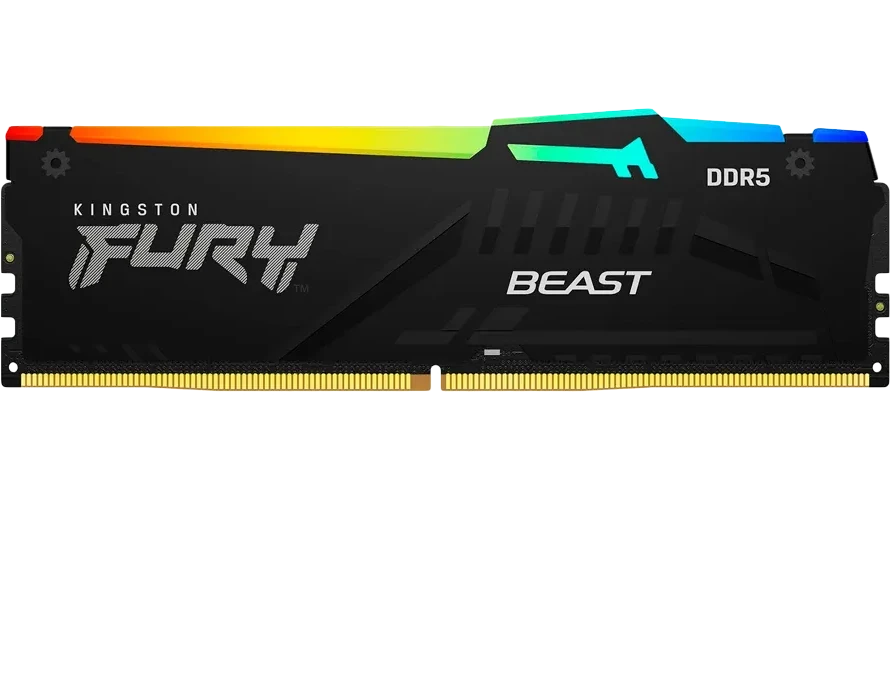 Оперативная память Kingston 64GB 5600MT/s DDR5 CL36 DIMM FURY Beast RGB — 2