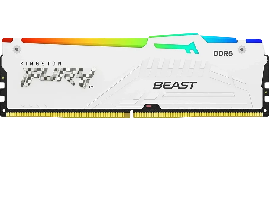 Оперативная память Kingston DRAM 32GB 5200MT/s DDR5 CL40 DIMM FURY Beast White RGB XMP