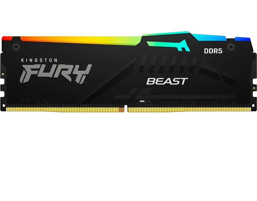 Оперативная память Kingston DRAM 16GB 5200MT/s DDR5 CL40 DIMM FURY Beast RGB XMP