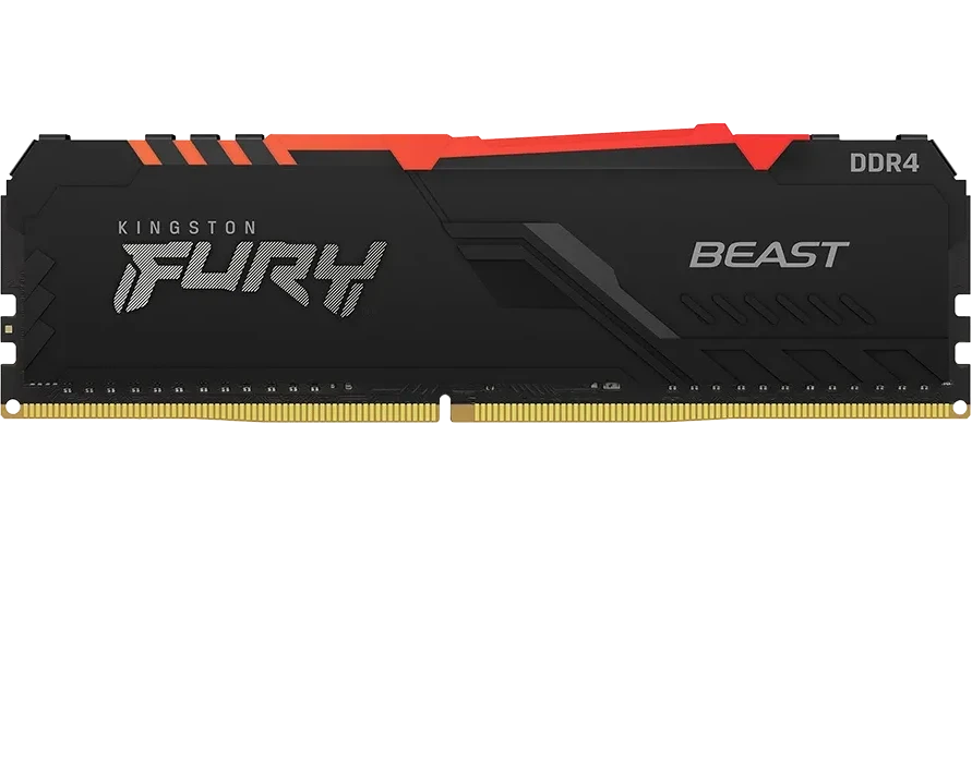 Оперативная память Kingston 32GB 3200MT/s DDR4 CL16 DIMM FURY Beast RGB