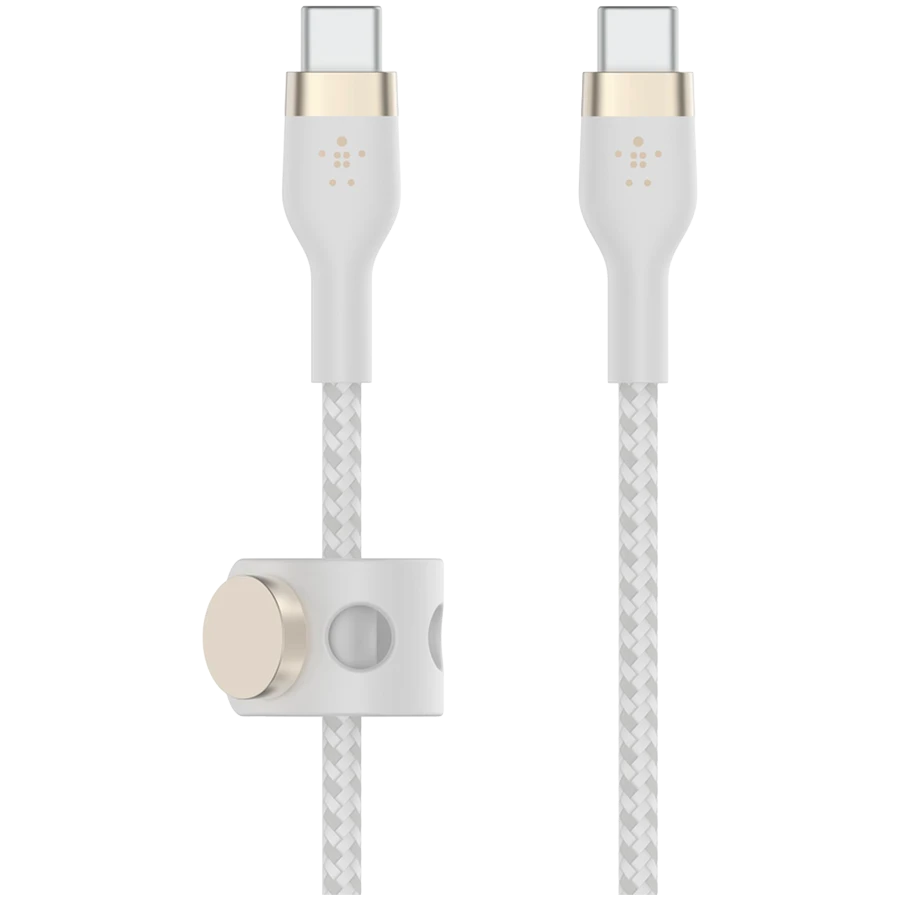 Кабель BELKIN USB-C to USB-C 2.0 Braided silicone, 3M, White