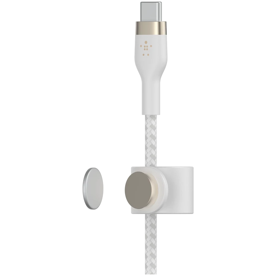 Кабель BELKIN  USB-C to USB-C 2.0 Braided silicone, 3M, White — 5