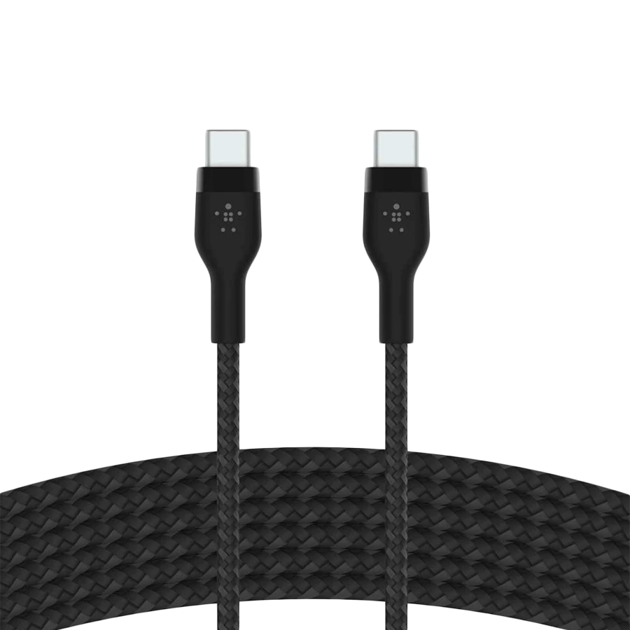 Кабель BELKIN USB-C to USB-C 2.0 Braided silicone, 3M, Black