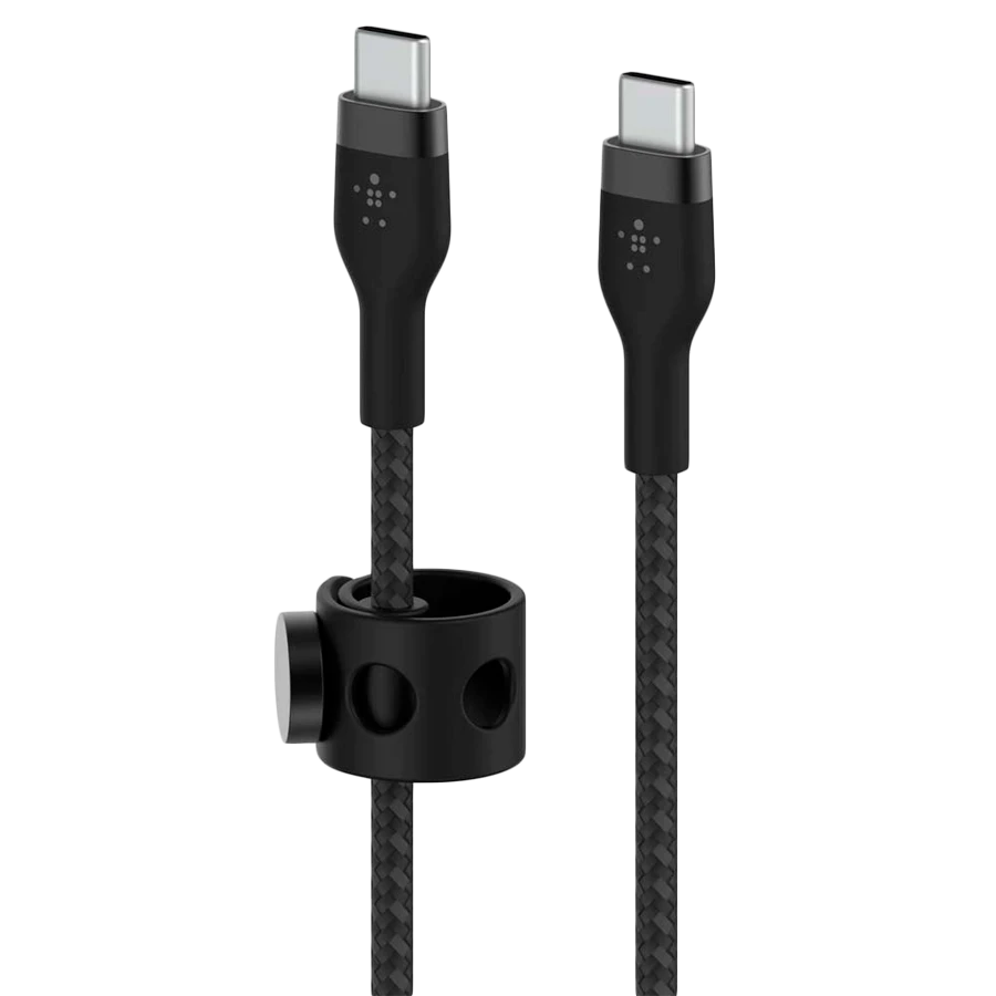Кабель BELKIN  USB-C to USB-C 2.0 Braided silicone, 3M, Black — 2