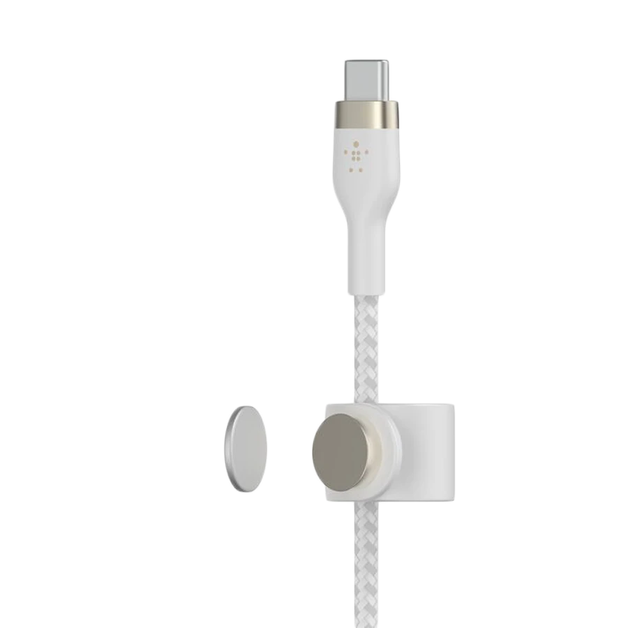 Кабель BELKIN  USB-C to USB-C 2.0 Braided silicone, 1M, White — 5