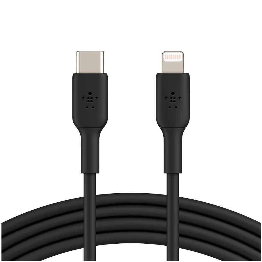Кабель BELKIN Lightning to USB-C Cable PVC, 1M, Black