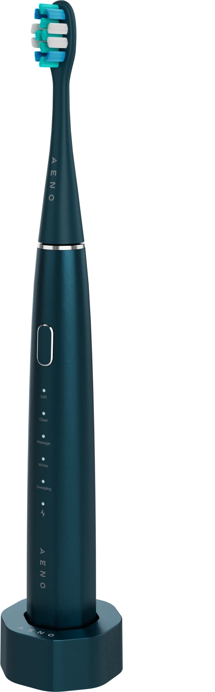 Wireless Tooth Brush, Navy Blue, 3 Brush Heads, 1400mAh, Function: Soft, Clean, Massage, White, Sweep