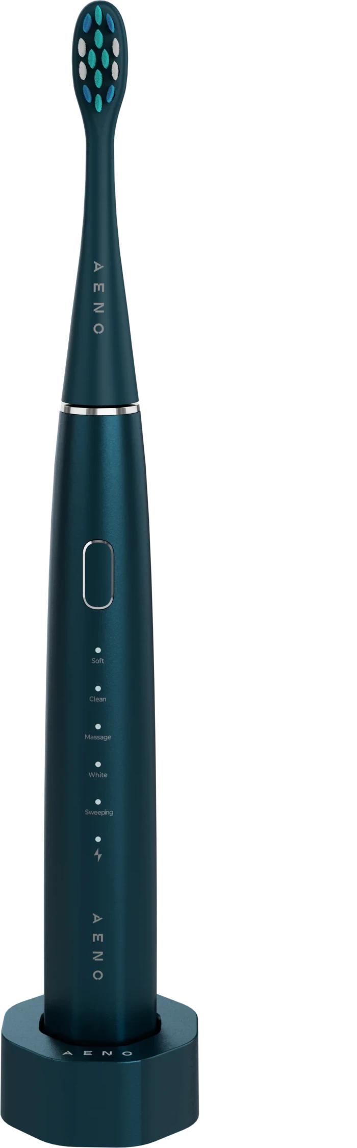 Wireless Tooth Brush, Navy Blue, 3 Brush Heads, 1400mAh, Function: Soft, Clean, Massage, White, Sweep — 2
