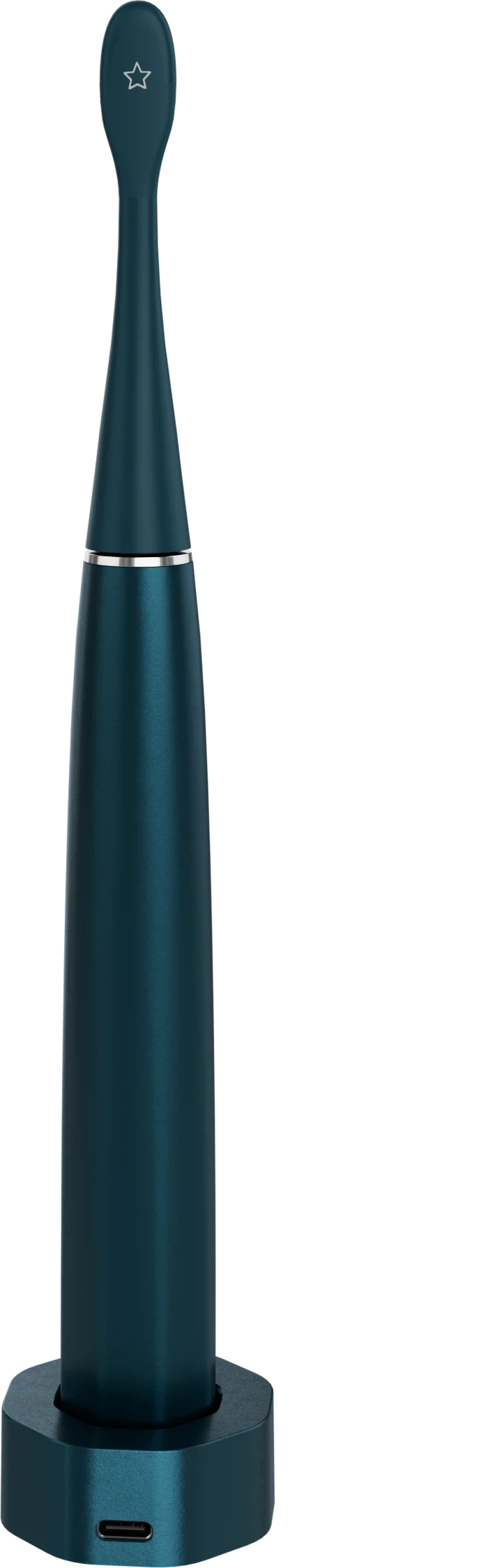 Wireless Tooth Brush, Navy Blue, 3 Brush Heads, 1400mAh, Function: Soft, Clean, Massage, White, Sweep — 5
