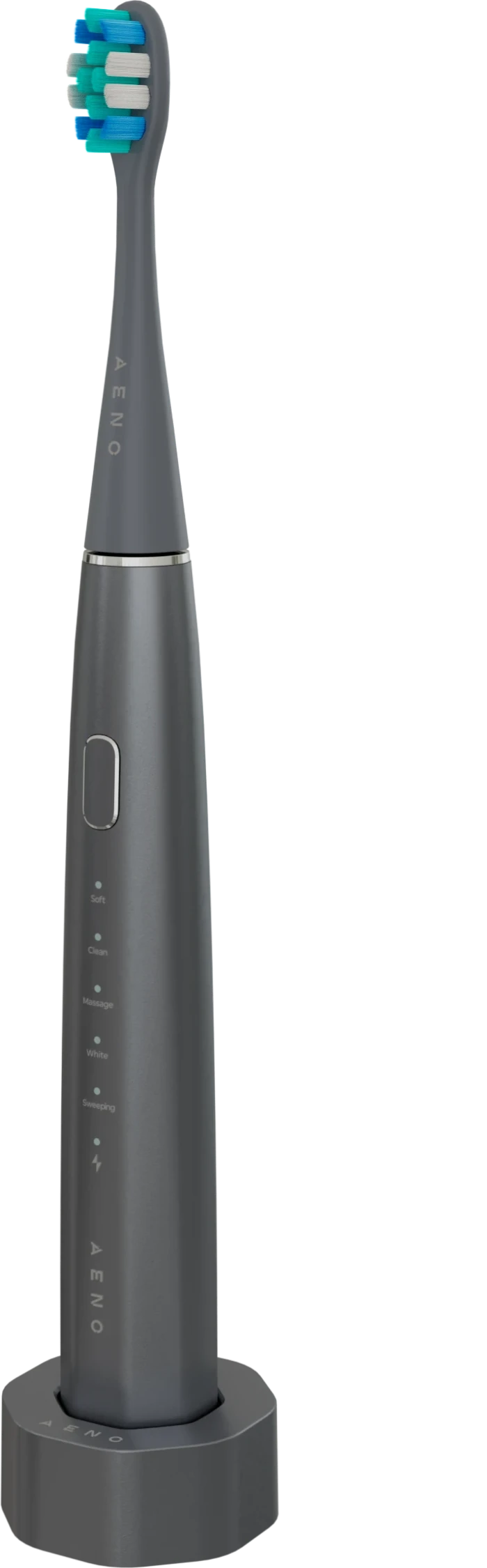 Wireless Tooth Brush, Grey, 3 Brush Heads, 1400mAh, Function: Soft, Clean, Massage, White, Sweep