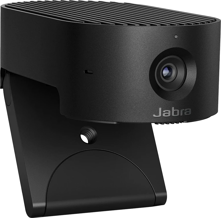 JABRA PanaCast 20, Premium AI-powered 4K Ultra HD video quality, AI-driven Intelligent Zoom, Intelligent Lighting Optimization, P-n-P, Powerful on-board AI processor, Integrated privacy cover, Clips to any monitor, with protective case, Plug&Play