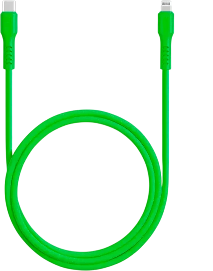 Кабель ttec USB-C - Lightning Charge/Data Cable, 120cm Neon Green — 2