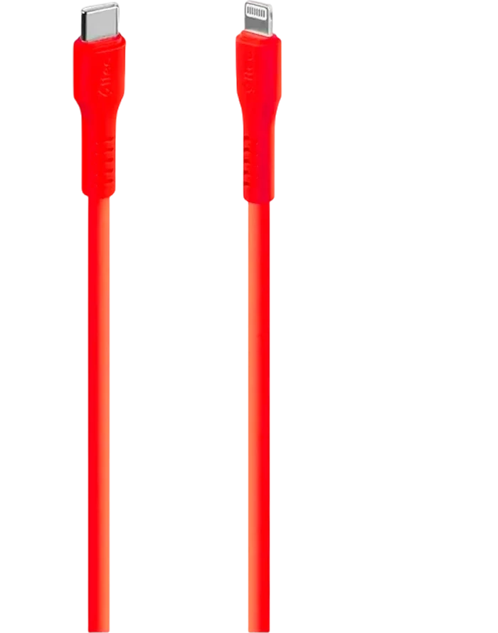 Кабель ttec USB-C - Lightning Charge/Data Cable, 120cm Neon Red