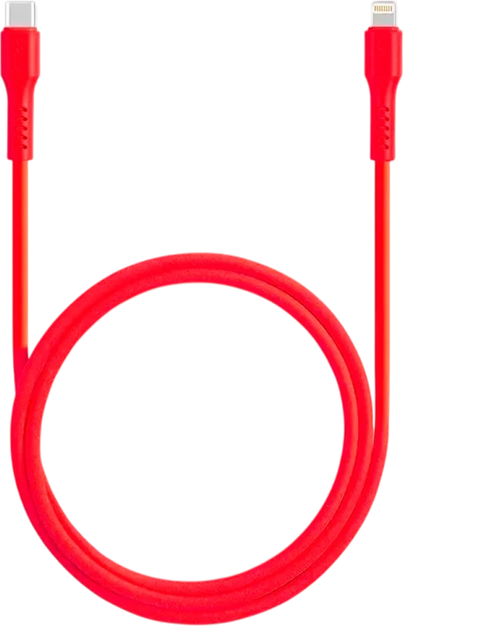 Кабель ttec USB-C - Lightning Charge/Data Cable, 120cm Neon Red — 2