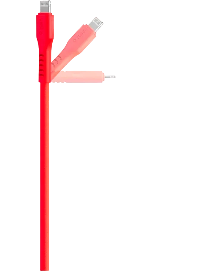Кабель ttec USB-C - Lightning Charge/Data Cable, 120cm Neon Red — 3
