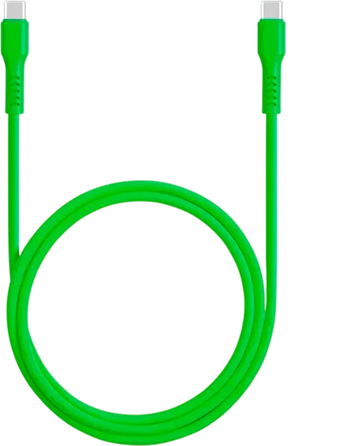 Кабель ttec USB-C - USB-C 60W PD/QC Fast Charging/Data Cable, 120cm, Neon Green — 2