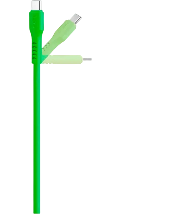 Кабель ttec USB-C - USB-C 60W PD/QC Fast Charging/Data Cable, 120cm, Neon Green — 3